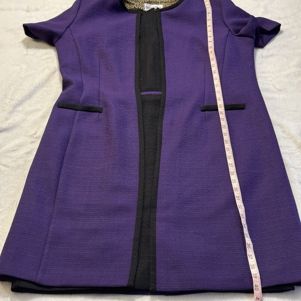 Danny & Nicole Women’s Size 16 Purple Black Dress & Short Sleeve Jacket 2 Piece - Picture 6 of 16